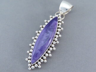 Shop Native American Jewelry - Charoite Pendant by Navajo jeweler, Artie yellowhorse FOR SALE $395-