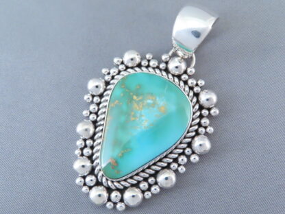 Royston Turquoise & Sterling Silver Pendant by Artie Yellowhorse