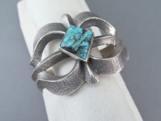 Blue Diamond Turquoise – Sandcast Bracelet