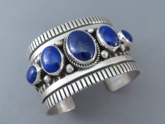 Lapis Cuff Bracelet by Albert Jake