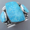 Sterling Silver & Kingman Turquoise Bracelet by Albert Jake – WOW!!