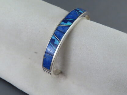 Lovely Inlay Bracelet Cuff with Lapis & Opal