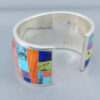 Inlaid Multi-Color Cuff Bracelet (Wide)