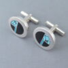 Black Jade & Turquoise Inlay Cufflinks