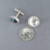 Black Jade & Turquoise Inlay Cufflinks