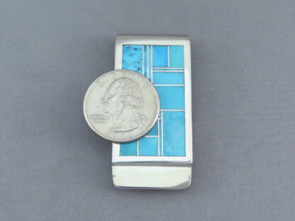 Turquoise Inlay Money Clip