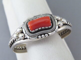 Red Coral Cuff Bracelet by Will Vandever