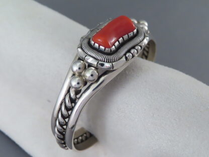 Red Coral Cuff Bracelet by Will Vandever