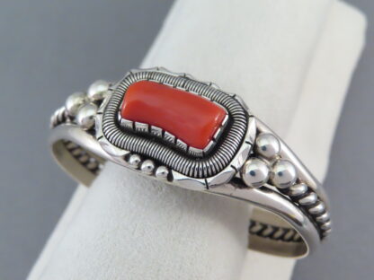 Red Coral Cuff Bracelet by Will Vandever