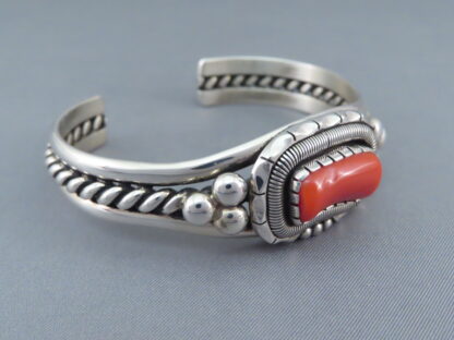 Red Coral Cuff Bracelet by Will Vandever