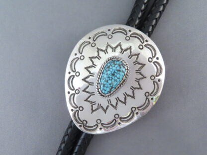 Bolo Tie with Kingman Turquoise by Rose Anne Taylor