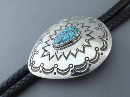 Bolo Tie with Kingman Turquoise by Rose Anne Taylor