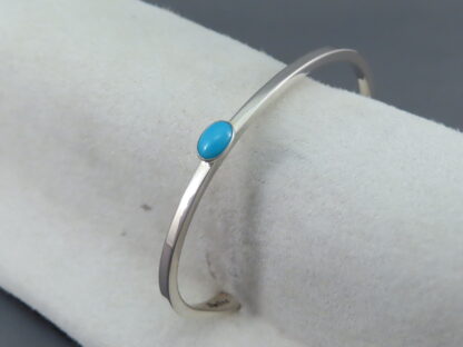 Dainty Sleeping Beauty Turquoise Cuff Bracelet (Artie Yellowhorse)