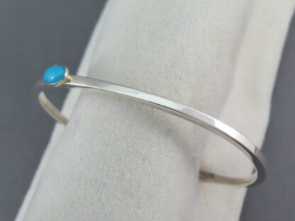 Dainty Sleeping Beauty Turquoise Cuff Bracelet (Artie Yellowhorse)