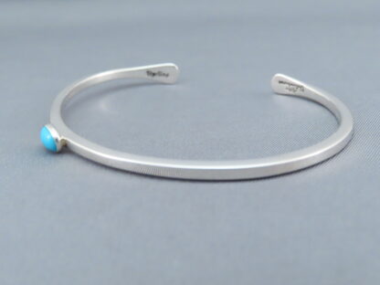 Dainty Sleeping Beauty Turquoise Cuff Bracelet (Artie Yellowhorse)