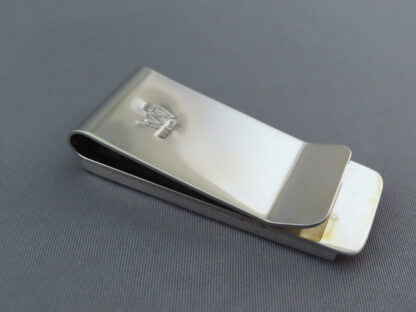 Money Clip with Black Jade & Turquoise Inlay