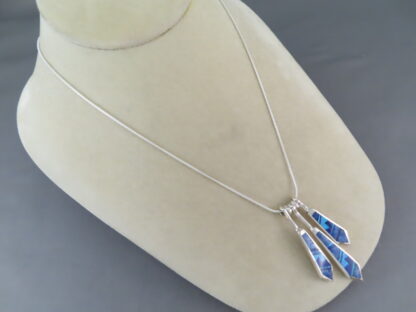 Opal & Lapis Inlay Pendant Necklace