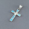Turquoise Inlay Cross Pendant