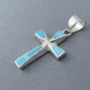 Turquoise Inlay Cross Pendant