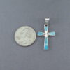 Turquoise Inlay Cross Pendant