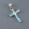 Turquoise Inlay Cross Pendant
