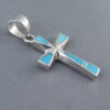 Turquoise Inlay Cross Pendant