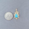 Blue Gem Turquoise 14kt Gold Pendant