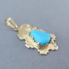 Blue Gem Turquoise 14kt Gold Pendant