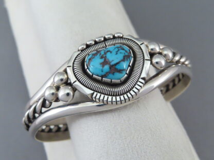 Lone Mountain Turquoise Cuff Bracelet by Will Vandever