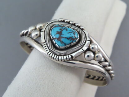 Lone Mountain Turquoise Cuff Bracelet by Will Vandever