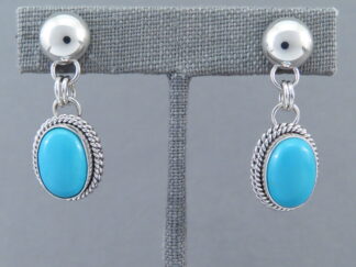 Artie Yellowhorse Sleeping Beauty Turquoise Dangling Earrings