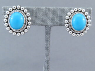 Sleeping Beauty Turquoise Cabachon Earrings