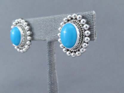 Sleeping Beauty Turquoise Cabachon Earrings