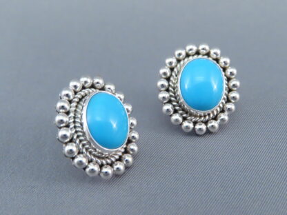 Sleeping Beauty Turquoise Cabachon Earrings