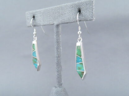 Sonoran Gold Turquoise Inlay Earrings (Long & Dangling)