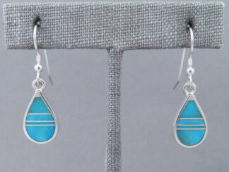 Turquoise Inlay Earrings (Teardrops)