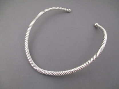 Braided Sterling Silver Collar Necklace by Artie Yellowhorse