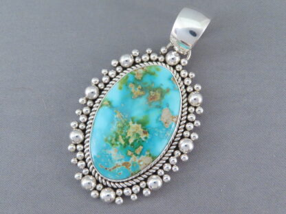 Turquoise Pendant by Artie Yellowhorse (Sonoran Gold Turquoise)