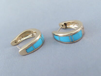14kt Gold Turquoise Inlay Earrings