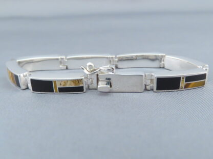 Multi-Stone Inlay Link Bracelet