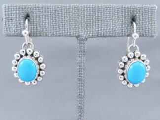 Earrings with Sleeping Beauty Turquoise by Artie Yellowhorse