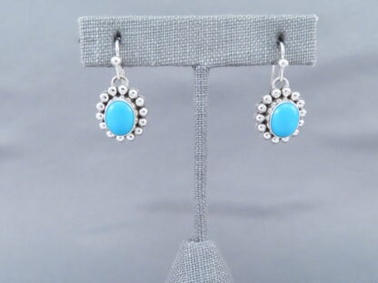 Earrings with Sleeping Beauty Turquoise by Artie Yellowhorse