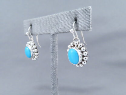 Earrings with Sleeping Beauty Turquoise by Artie Yellowhorse