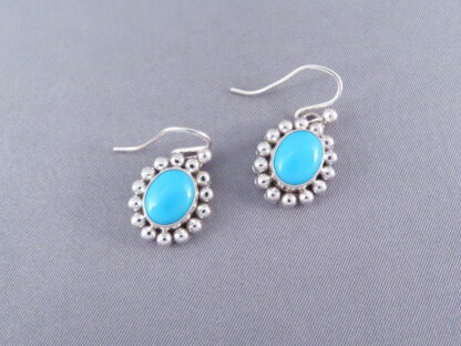 Earrings with Sleeping Beauty Turquoise by Artie Yellowhorse