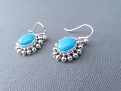 Earrings with Sleeping Beauty Turquoise by Artie Yellowhorse