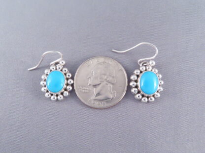 Earrings with Sleeping Beauty Turquoise by Artie Yellowhorse