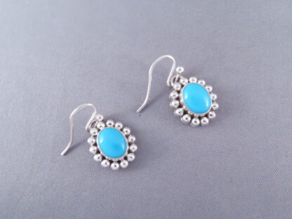 Earrings with Sleeping Beauty Turquoise by Artie Yellowhorse