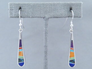 Inlaid Multi-Color Earrings – Long Dangling & Fun