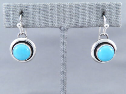 Small Sleeping Beauty Turquoise Earrings by Artie Yellowhorse