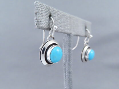 Small Sleeping Beauty Turquoise Earrings by Artie Yellowhorse